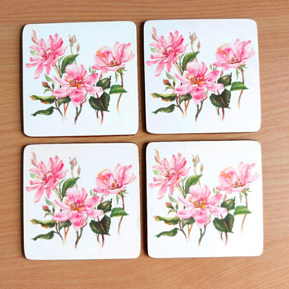 Vintage 1980's Valerie Pfeiffer Coaster Set